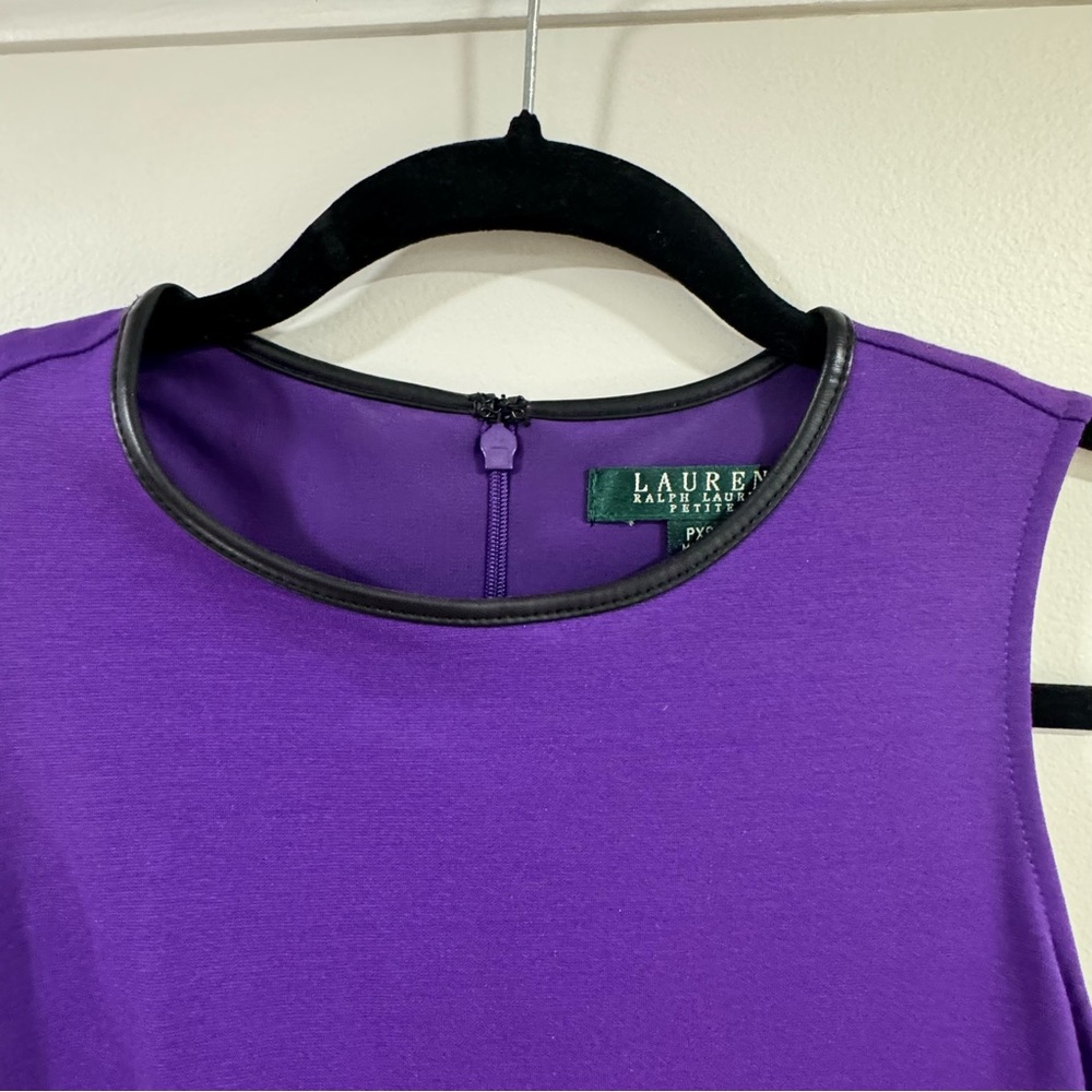 LAUREN Ralph Lauren Purple Fit & Flare Dress PXS - Picture 3 of 8